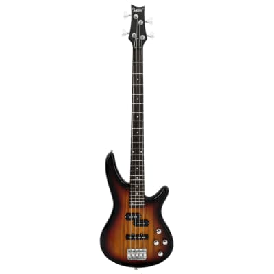 Glarry GIB Bass Guitar Full Size 4 String SS pickups w/ 20W Amplifier Sunset image 2