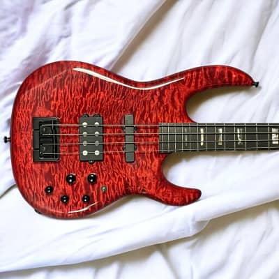 Carvin LB-70 (4). Trans Red / Ebony (2000) *Pre-Owned by Beaver Felton *Excellent Cond. for sale