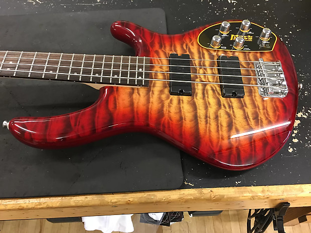 Cort Action Deluxe Plus 4-String Bass Cherry Red Sunburst image 1