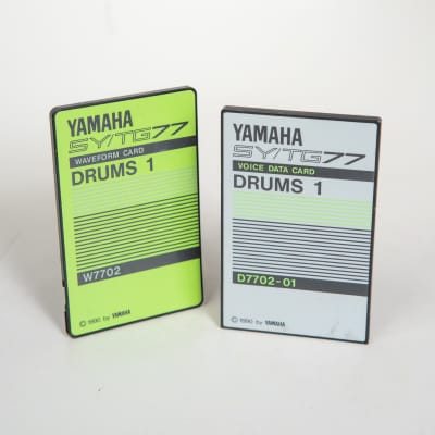 YAMAHA TG/SY77 DRUMS 1 WAVEFORM + VOICE DATA CARD W7702 D7702-01 image 1