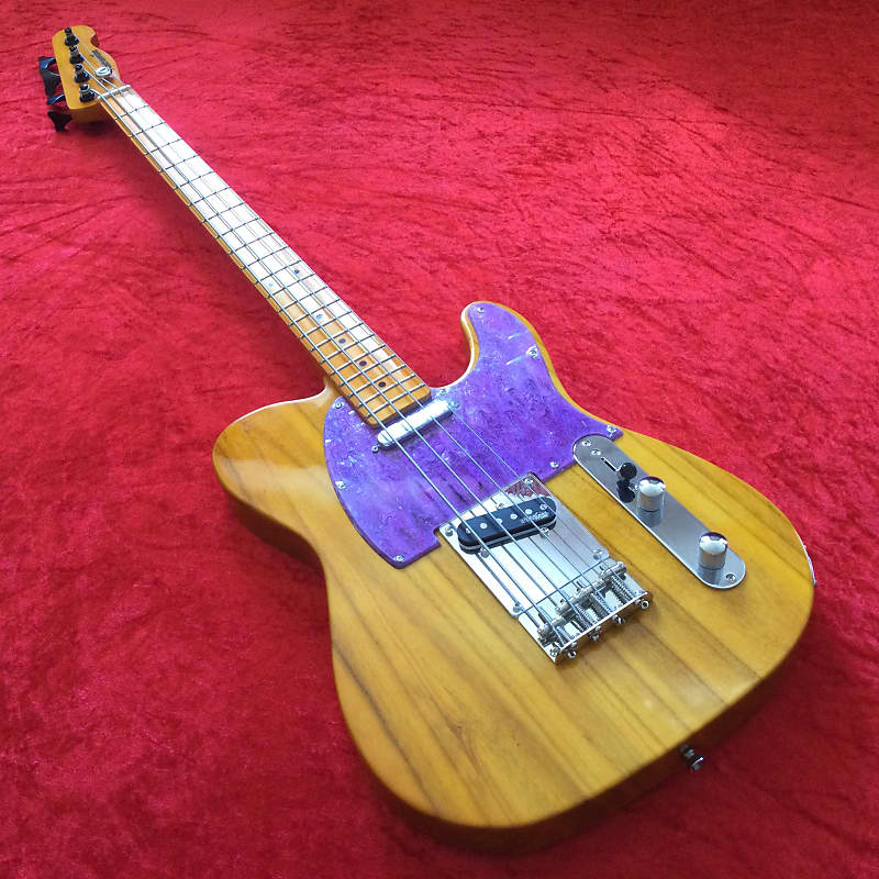 Martyn Scott Instruments Short Scale T Bass Conversion in Yellowed Finish image 1