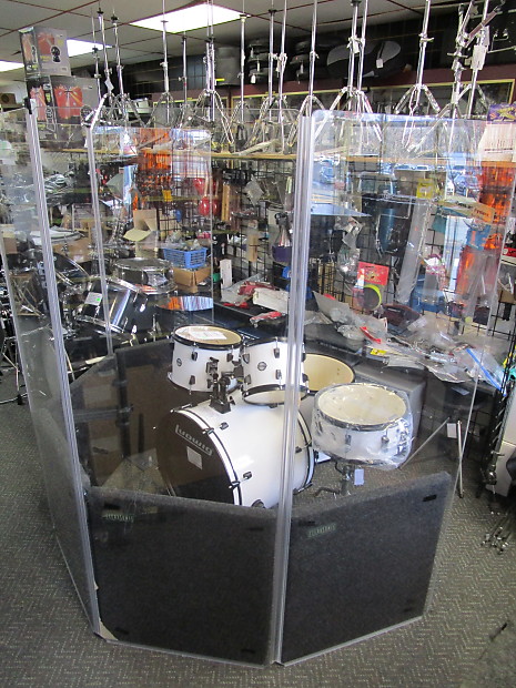 used ClearSonic 5 sided drum shield with sound panels AS IS one cracked panel