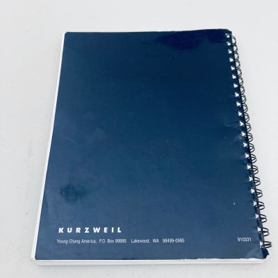 Kurzweil K2600 (K2600R)  Original Factory Released Owner's Manual • Excellent • Free S/H image 2