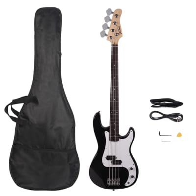 Glarry GP Electric Bass Guitar Black for sale