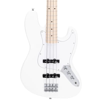 Glarry GJazz Ⅱ Upgrade Electric Bass Guitar White image 2