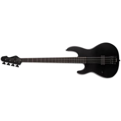 ESP LTD AP-4 Black Metal LH Black Satin Left-Handed Electric Bass AP4 BKM image 1