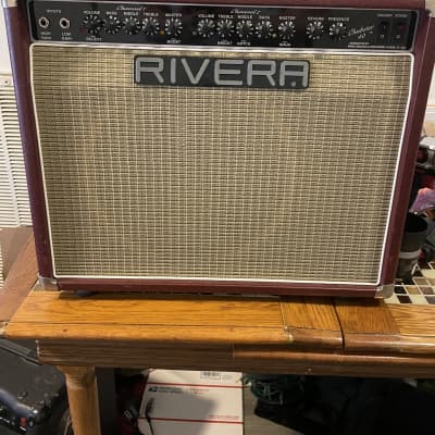 Rivera Chubster 40 40-Watt 1x12" Guitar Combo 2010s - Burgundy. All new pre-amp and power tubes. Fresh bias. Comes with a heavy-duty rolling Gator case with brake that doubles as a nice amp stand. Meet Ruby image 1