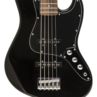 STAGG Standard "J" electric bass guitar 5 strings model Black image 4