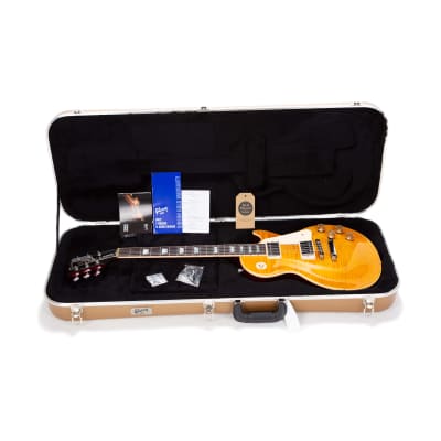 2015 Gibson Les Paul Standard Electric Guitar, Trans Amber Cherry Back Candy, 150072125 image 10