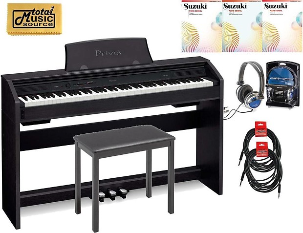 Casio Privia PX-760 88-Key Digital Piano Pro Bundle - Black