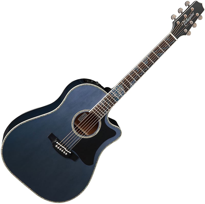 Takamine Blue Rose LTD2021 Acoustic-Electric Guitar Charcoal Blue Gradation