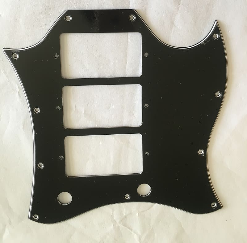 For Gibson 3-Ply SG Standard Style 3 Pickup Guitar Pickguard Scratch Plate,Black image 1