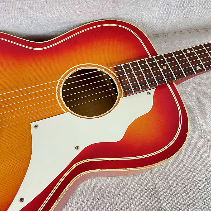 Truetone Kay K5165 1969 Cherry Sunburst Auditorium Acoustic