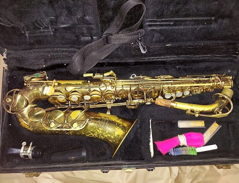 buescher 400 intermediate-level alto saxophone, very good cond, with case/etc. image 1