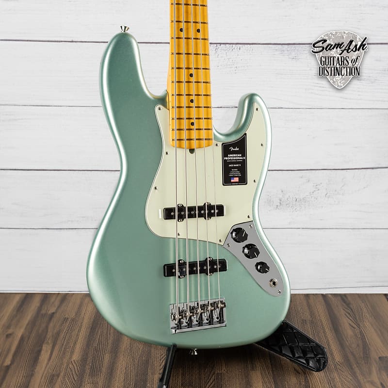 Fender American Professional II Jazz Bass, Mystic Surf Green