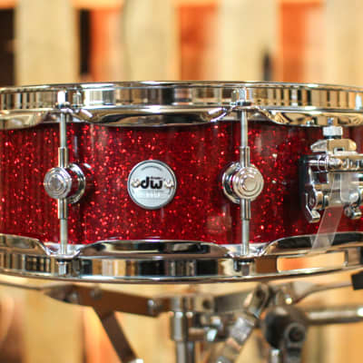 DW 4x14 Collector's Maple VLT Ruby Glass Snare Drum - SO#1350002 image 2