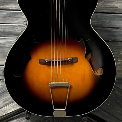 Used Kay 1950's Archtop Acoustic Guitar with Gig Bag- Sunburst image 1