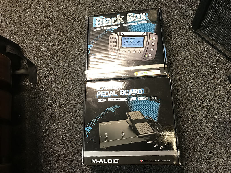 M-Audio Black Box Package with Pedal Board in boxes mint condition with  accessories and manual