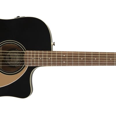 Fender Redondo Player Electric Acoustic Jetty Black Guitar with Walnut Fretboard image 9