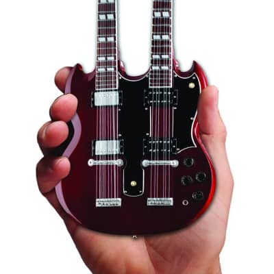 Axe Heaven Gibson SG Eds-1275 Doubleneck Cherry Mini Guitar Replica - GG-223 image 1
