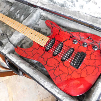Video! Stinger by C. F. Martin & Company Super Strat- Red Crackle image 3