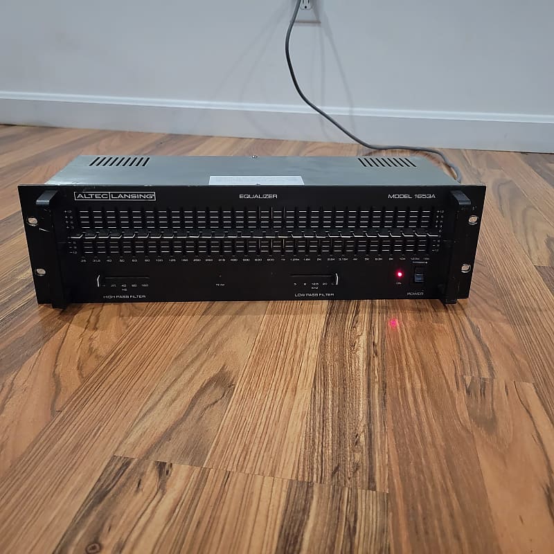 Vintage Altec Lancing graphic equalizer 1653A 80's Black