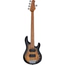 Sterling RAY35HHSM Electric Bass (with Gig Bag), Natural Burl Satin