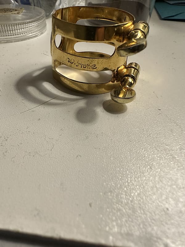 Ishimori Woodstone Tenor Saxophone Ligature Gold Plated Reverb