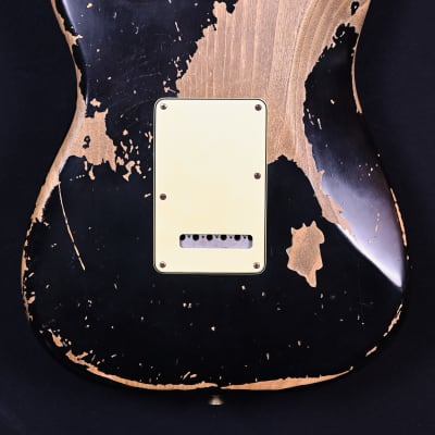 Fender '68 Landau Statocaster Jason Smith Masterbuilt from 2020 in Relic Black with original Hardcase image 7