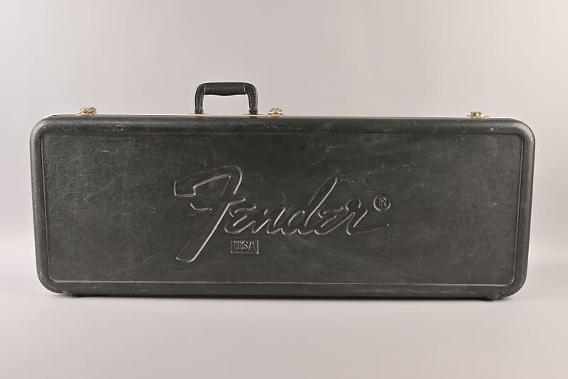 1977 1978 1979 1980 1981 Vintage Fender Stratocaster Telecaster Molded Plastic Guitar Black CASE USA 1970s image 1