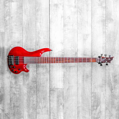 Greg Curbow Petite XT-33 5-String Fretted Bass Guitar Trans-Red image 2
