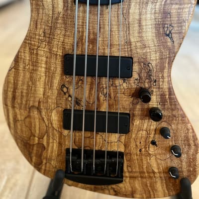 2015 Muckelroy Muck J5 Fretless Bass Natural Custom USA 5 String w/ RBX Gig Bag (9lbs) image 1