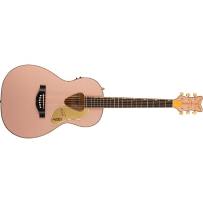 Gretsch G5021E Rancher Penguin Parlor Acoustic Electric Guitar, Shell Pink image 1