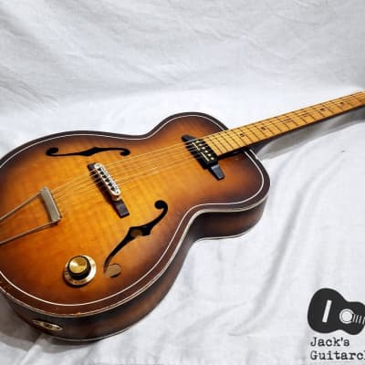 Kay/Harmony N-3 Player-Grade "The Gutbucket" Archtop w/ Goldfoil Pickup (1950s, Antique Burst) image 3