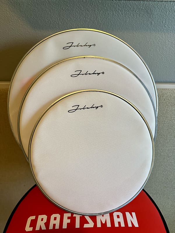 Set of Jobeky Prestige 2ply Mesh Drumheads 10/12/14 Reverb