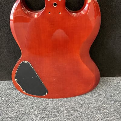 Unbranded SG style guitar body - worn cherry Project build #3 image 3