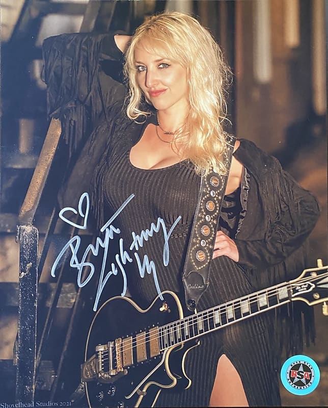 Signed Stage Played Guitar — Britt Lightning