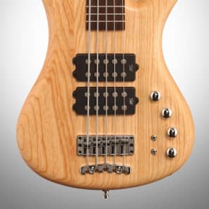 Warwick GPS Corvette Double Buck 5 Electric Bass, 5-String, Natural image 3