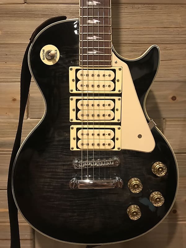 Custom LP Electric Guitar Black Ace Frehley Signature