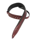 Levy's MSS80 2" Two-Tone Boutique Series Guitar Strap - Burgundy on Black