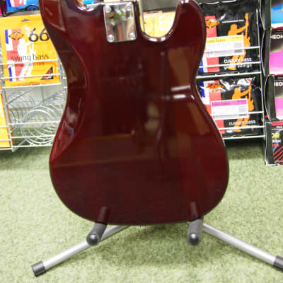 Johnson left handed bass guitar in wine red finish image 14