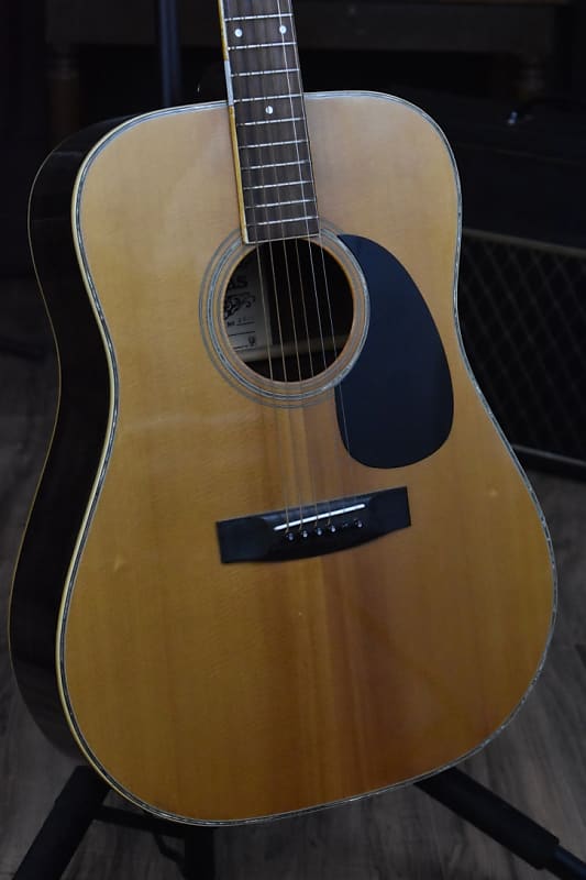 El Dégas F218 1974 Natural Gloss Acoustic Guitar | Reverb