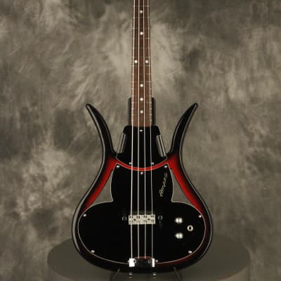 '67 Ampeg ASB-1 Scroll "DEVIL BASS" Cherry-Red restored by Bruce Johnson image 2