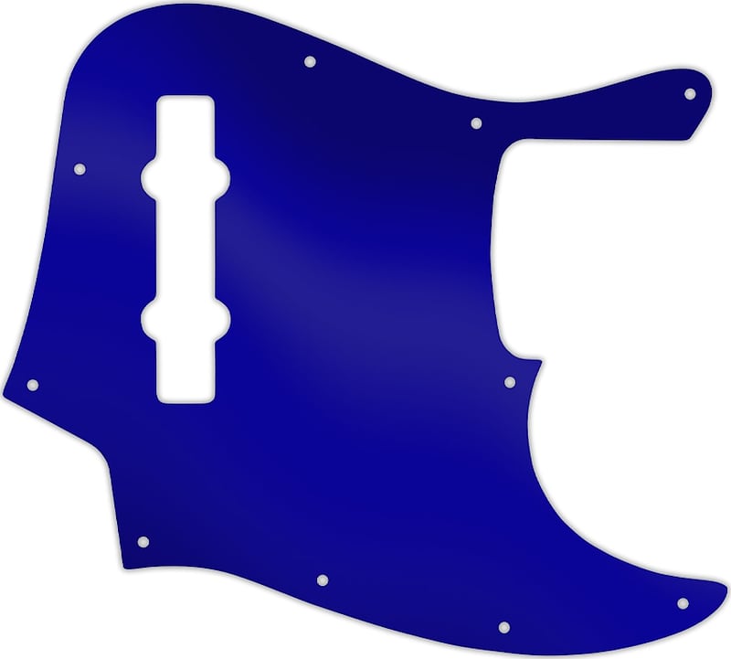 WD Custom Pickguard For Fender Made In Mexico 5 String Jazz Bass #10DBU Dark Blue Mirror image 1