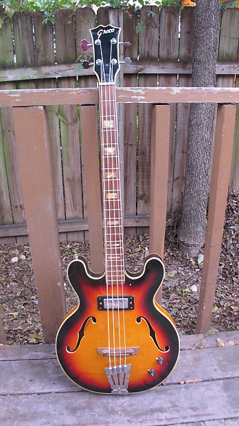 Vintage Greco Hollowbody Bass Late 60s-Early 70s | Reverb