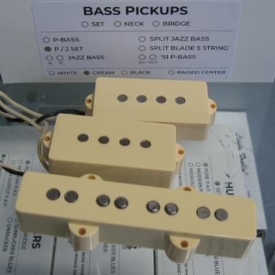 Lindy Fralin P-J Bass Pickups Set Cream for sale