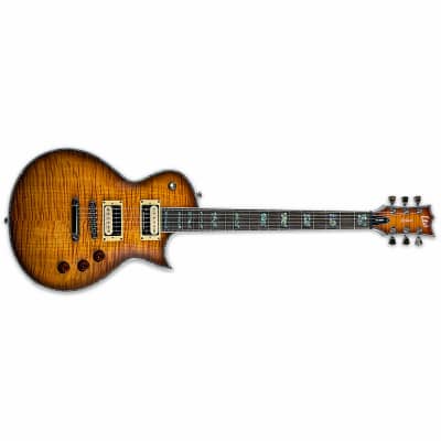 ESP LTD EC-1000 ASB Amber Sunburst Guitar with Free Case image 3