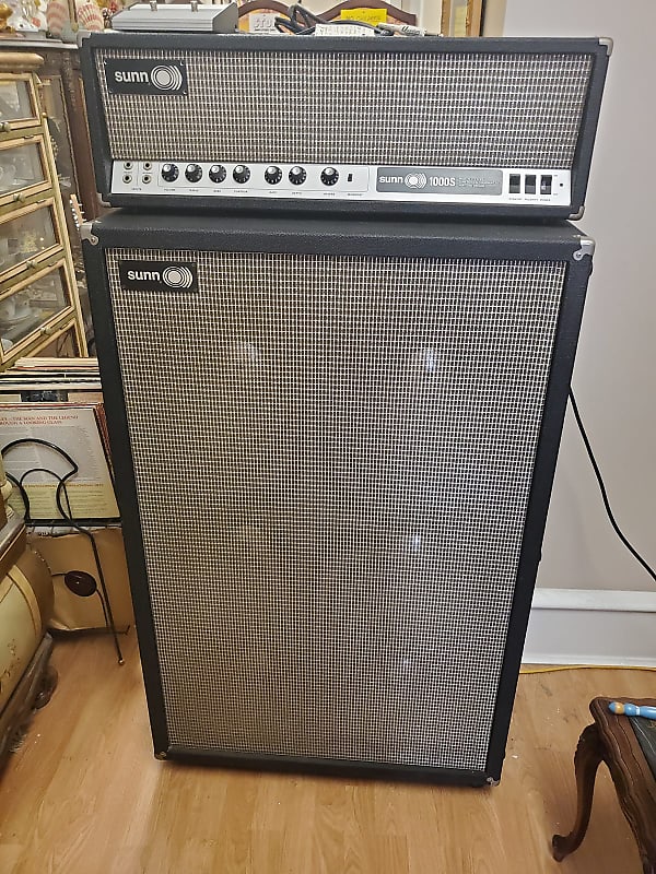1968 Sunn 1000S 120 Watt  Guitar Amp Head and 6 x12 Cabinet~Near Mint w Extras, LOUD, Classic Tone! image 1