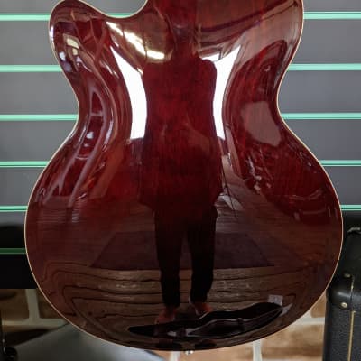Alvarez AAT BGE Semi-Hollow Electric Guitar 2017 Burgundy Gloss image 10