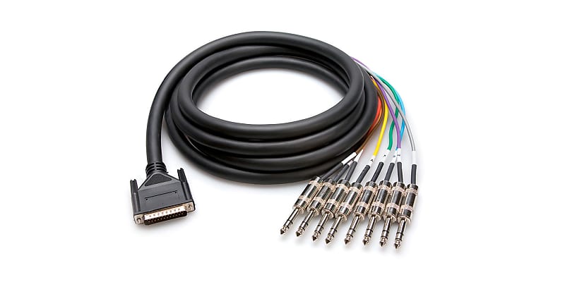 Hosa DTP-803 3m 9.8ft Snake Cable 8-Channel DBM25 > 1/4" TRS DB25 Male image 1